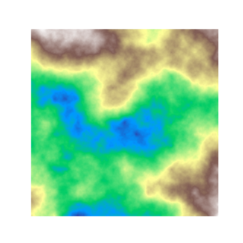 A terrain map-like image generated by the diamond-square algorithm