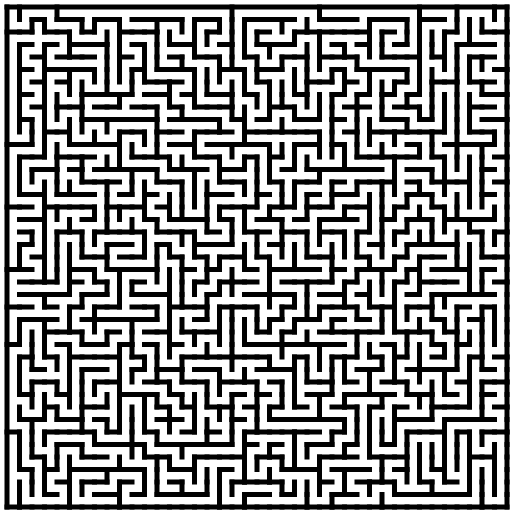 Depth-first maze