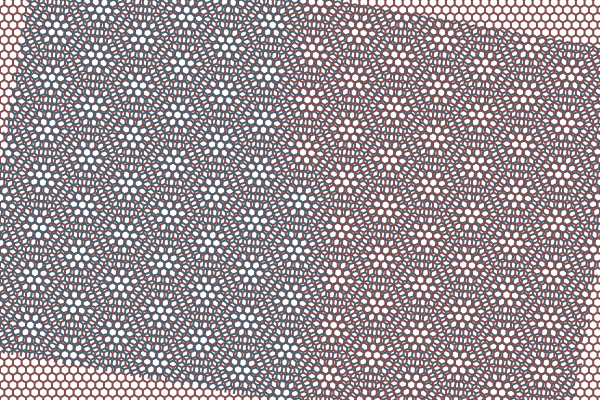 Hexagonal Moiré pattern