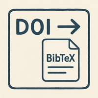 DOI to BibTeX converter icon