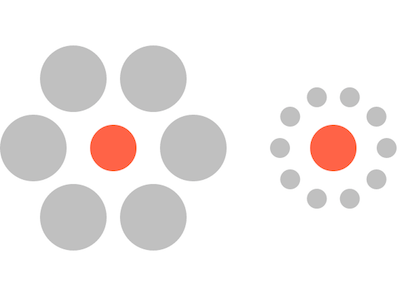 Lesser-spotted Ebbinghaus Illusion