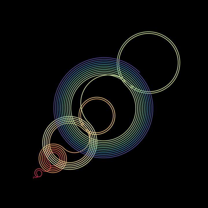 The Recamán sequence visualized along a diagonal