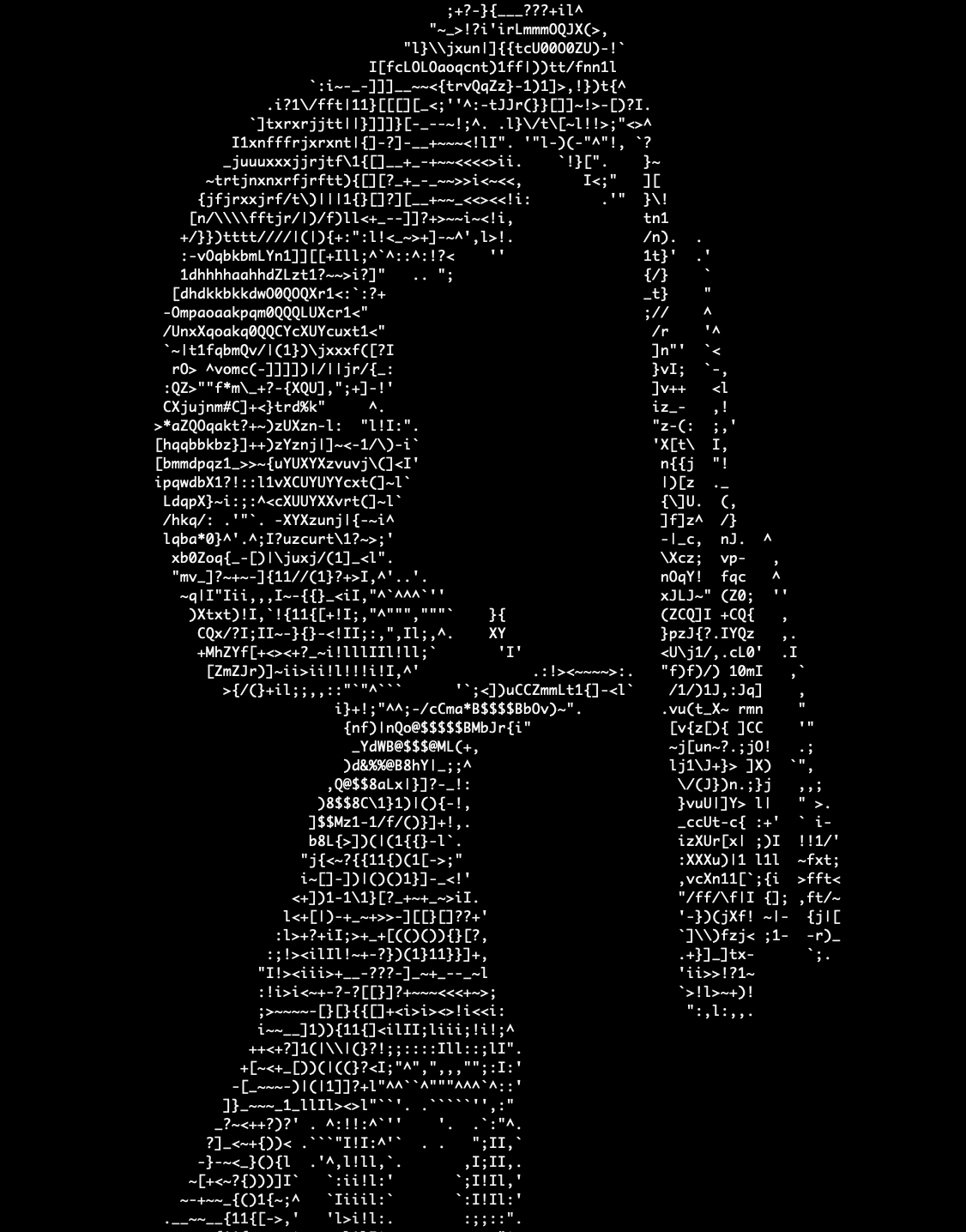 ascii character sets art