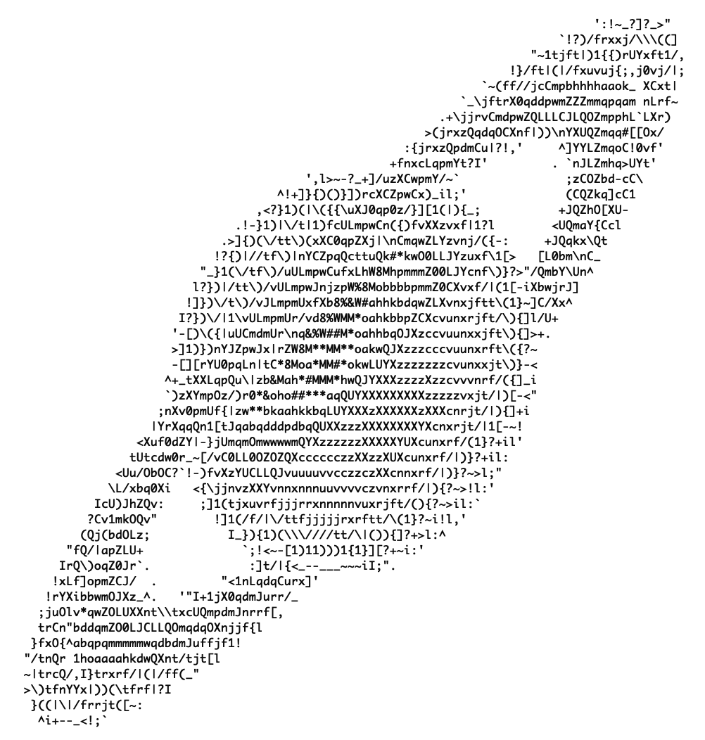 Saturn as ASCII art